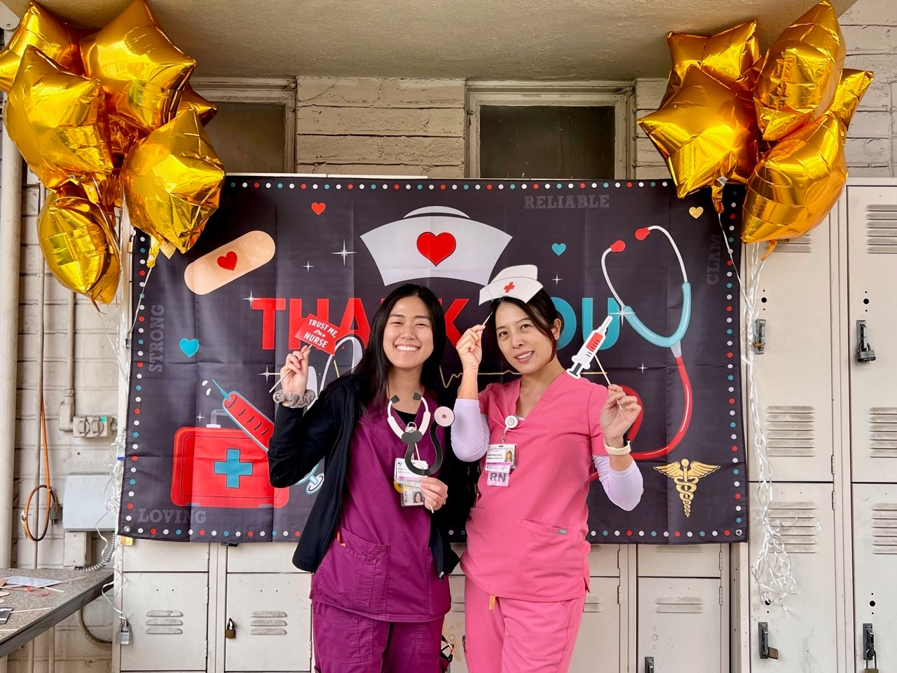 Image of Nurses Celebrating National Nurses and Hospital Week.