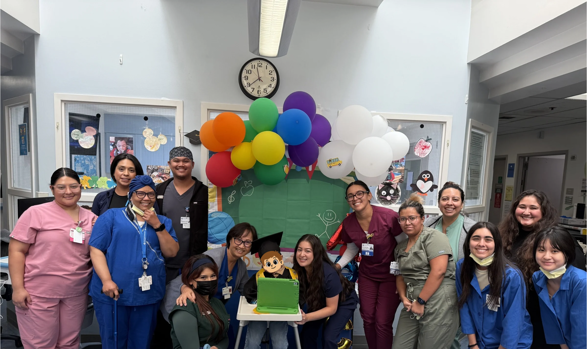 The PSA staff celebrated the graduation of a young patient